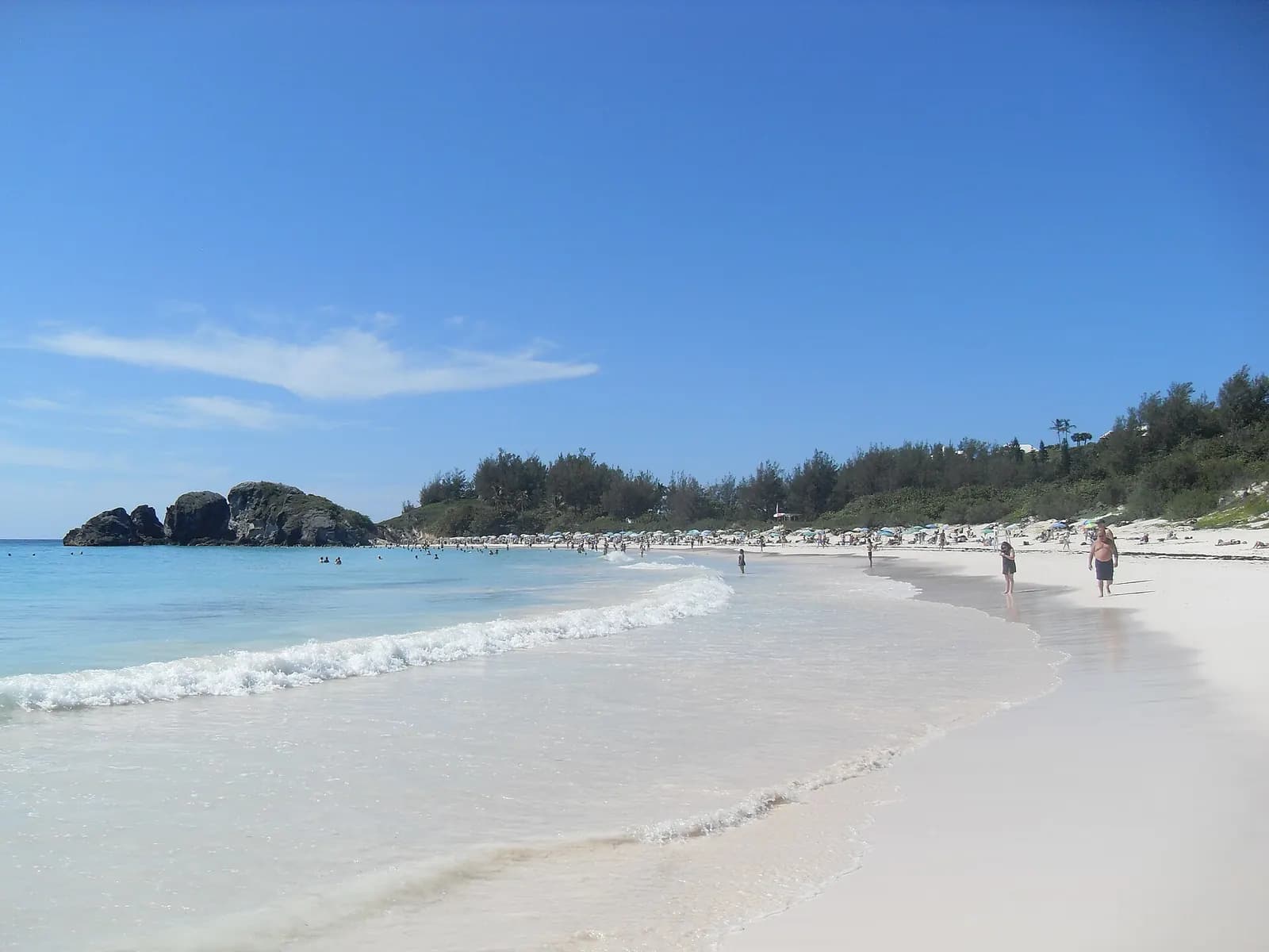 Photo: Ekem, CC BY-SA 3.0 Pink sand at Horseshoe Bay, Bermuda