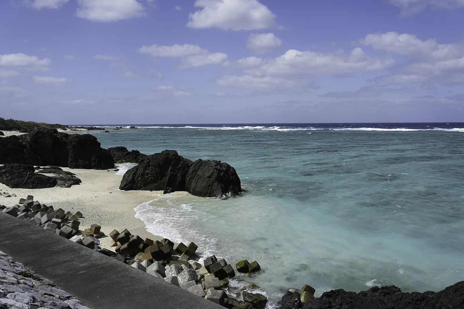 White sand beach on Iheya Island, Okinawa